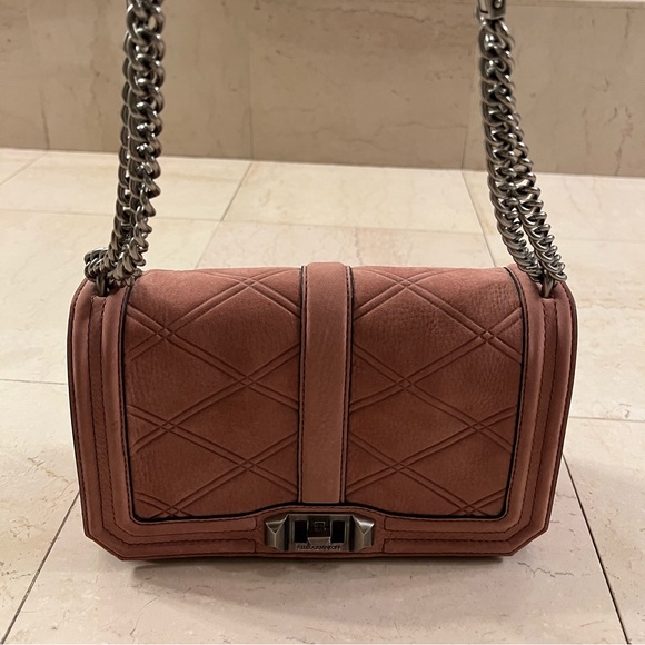 Pink Suede Rebecca Minkoff Handbag - Picture 3 of 4